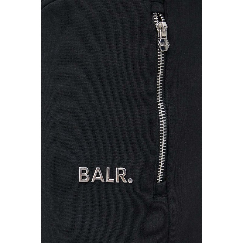 Tepláky BALR. Q-Series černá barva, s aplikací, B1411 1106