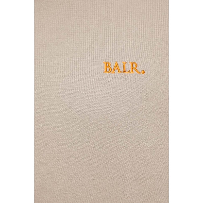 Bavlněná mikina BALR. Game of the Gods pánská, béžová barva, s kapucí, s potiskem, B1261 1121