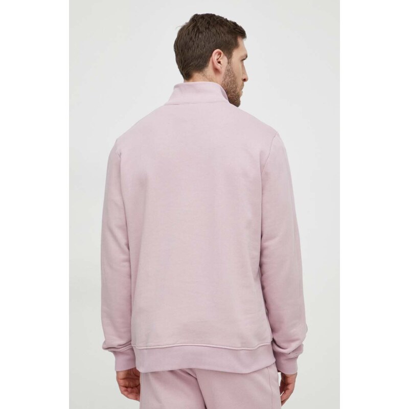 Bavlněná mikina BALR. pánská, růžová barva, hladká, B126B 1001