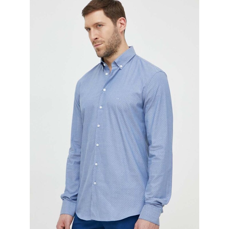 Košile Calvin Klein pánská, slim, s límečkem button-down