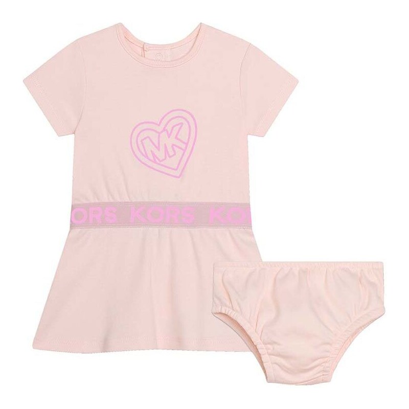 Šaty a šortky Michael Kors růžová barva, mini