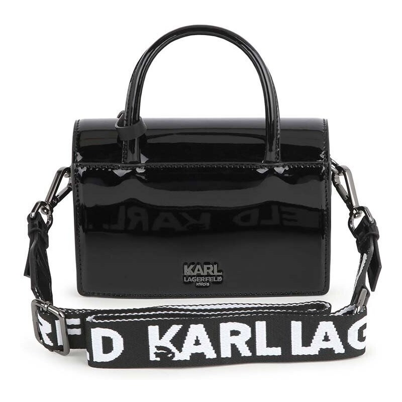 Dětská kabelka Karl Lagerfeld černá barva