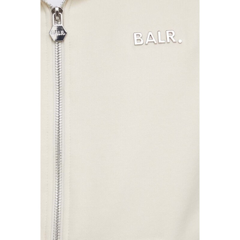 Mikina BALR. Q-Series pánská, béžová barva, s kapucí, s aplikací, B1269 1001