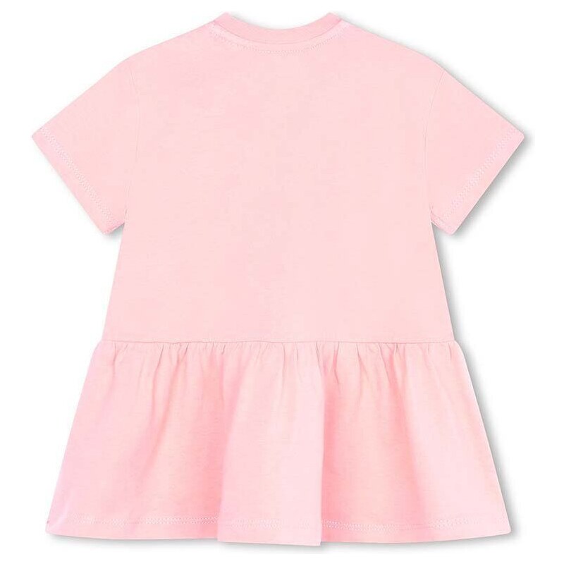Dětské bavlněné šaty Kenzo Kids růžová barva, mini