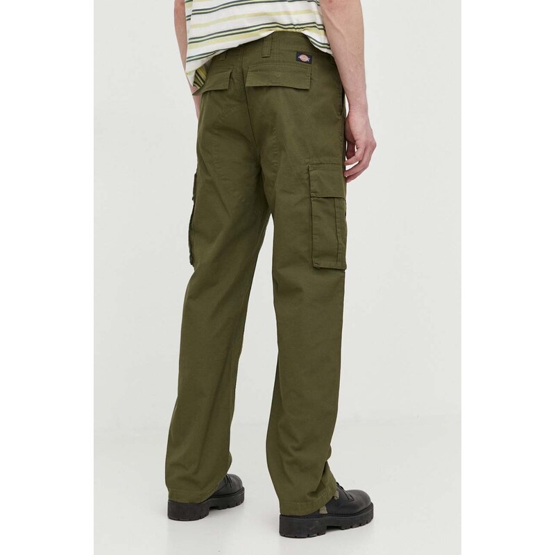 Bavlněné kalhoty Dickies EAGLE BEND zelená barva, ve střihu cargo, DK0A4X9X