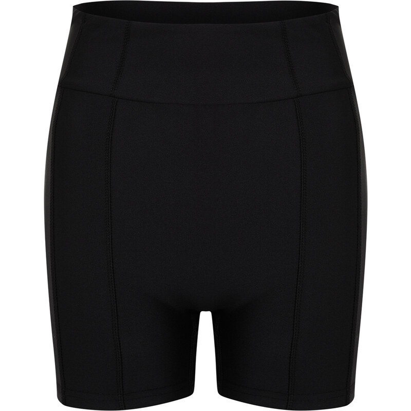 Trendyol Black Gathering Stitch Detail Knitted Sports Shorts Tights