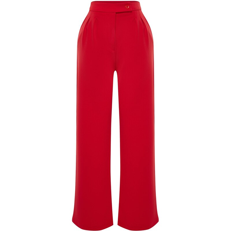 Trendyol Red Wide Leg/Wide Leg Woven Trousers