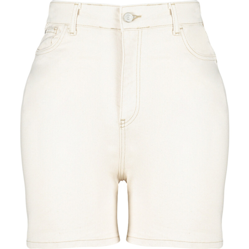 Trendyol Curve Ecru Mom Shorts & Bermuda