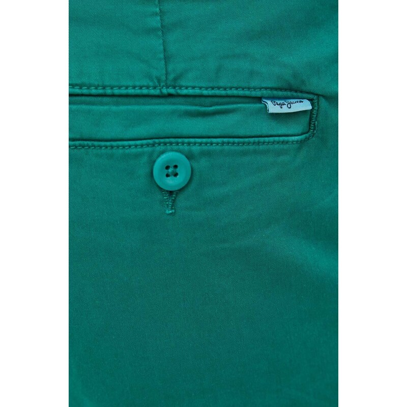 Kraťasy Pepe Jeans pánské, zelená barva