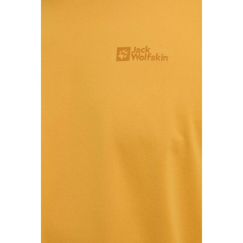 Sportovní tričko Jack Wolfskin Delgami žlutá barva, 1809811