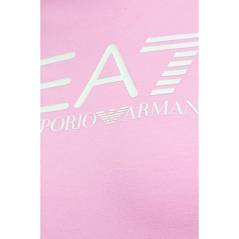 Tepláková souprava EA7 Emporio Armani růžová barva