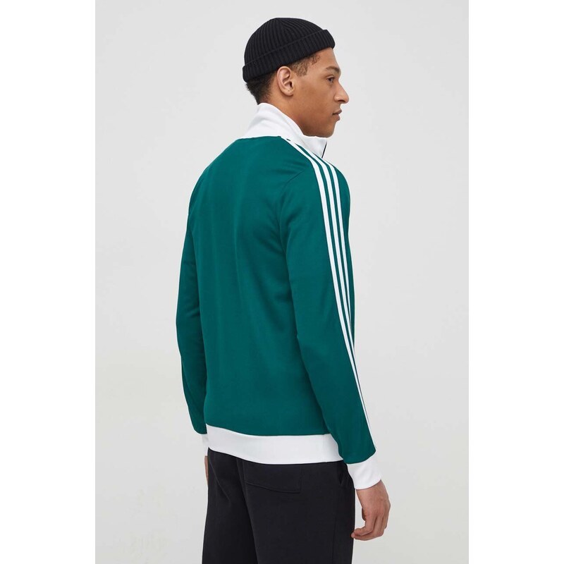 Mikina adidas Originals pánská, zelená barva, s aplikací, IP0417