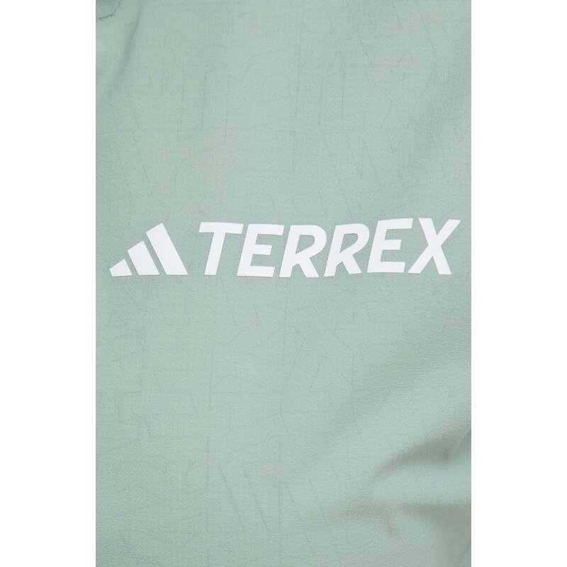 Nepromokavá bunda adidas TERREX Xperior Light dámská, zelená barva, IK7830