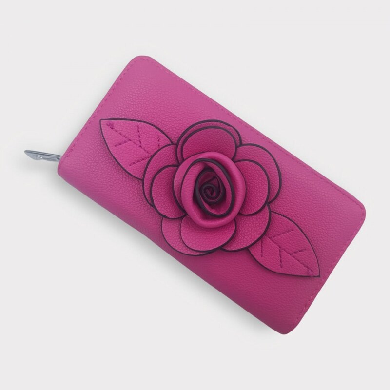 Růžová peněženka Flower