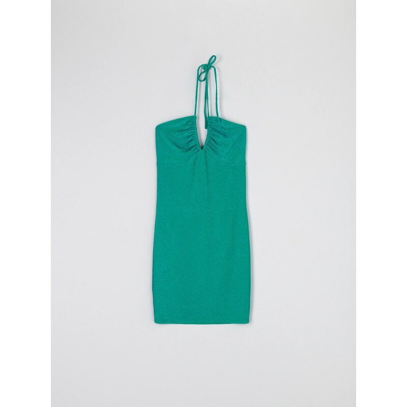 Sinsay - Mini šaty s ozdobným vázáním - zelená