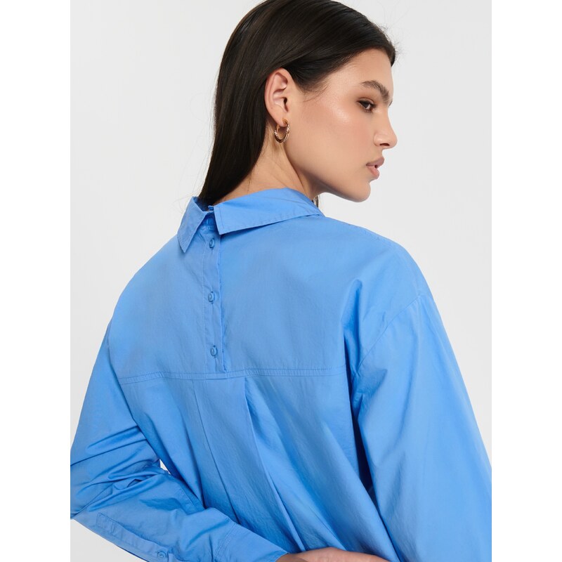 Sinsay - Bavlněná košile - světle modrá