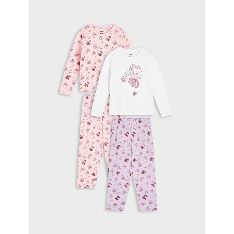 Sinsay - Sada 2 pyžam - pastelová růžová