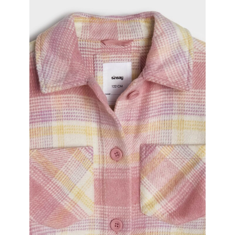 Sinsay - Kostkovaná košilová bunda - vícebarevná