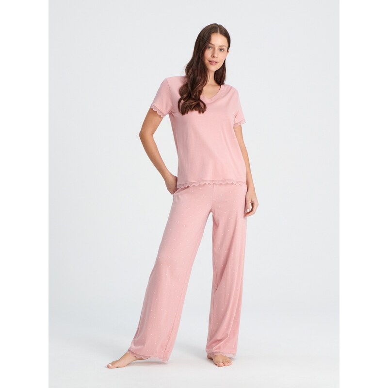 Sinsay - Dvoudílná pyžamová souprava - růžová