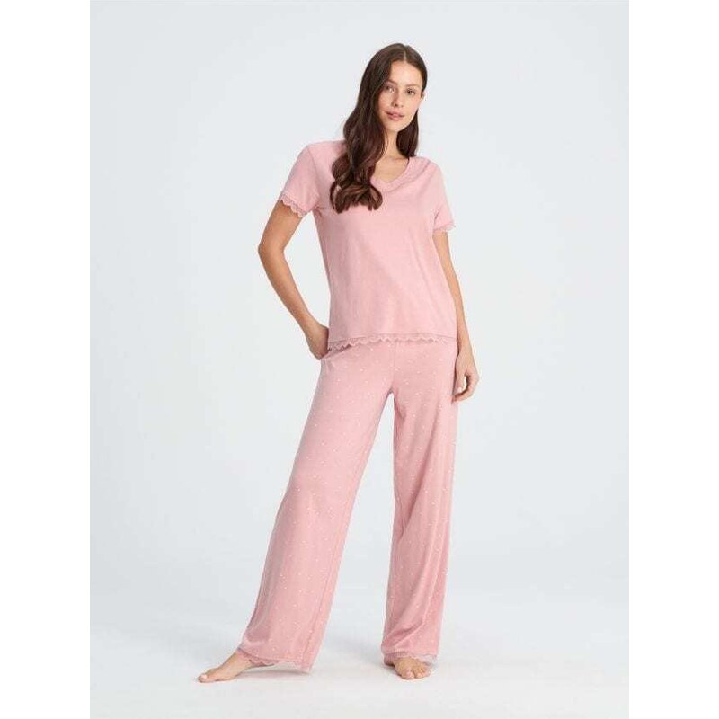 Sinsay - Dvoudílná pyžamová souprava - růžová