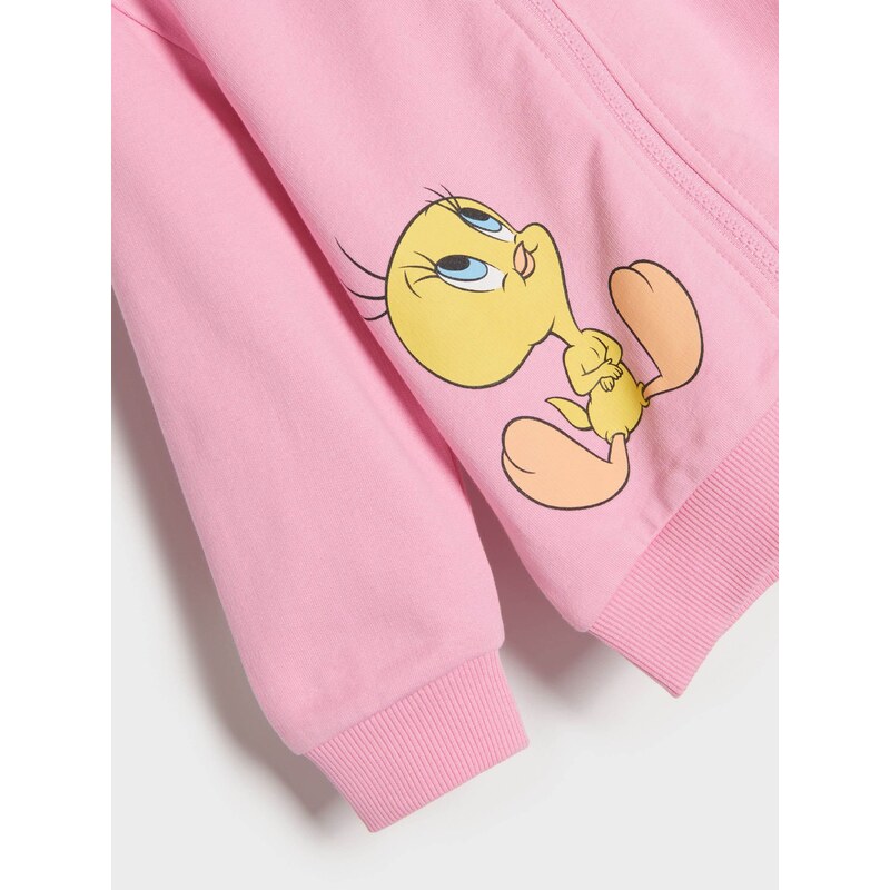 Sinsay - Mikina Looney Tunes - pastelová růžová