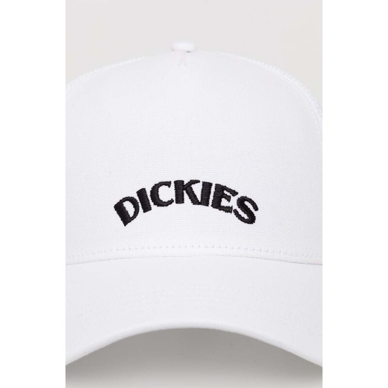 Kšiltovka Dickies SHAWSVILLE TRUCKER bílá barva, s aplikací, DK0A4YPG