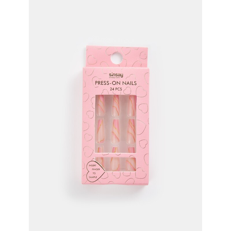 Sinsay - Nalepovací nehty - růžová