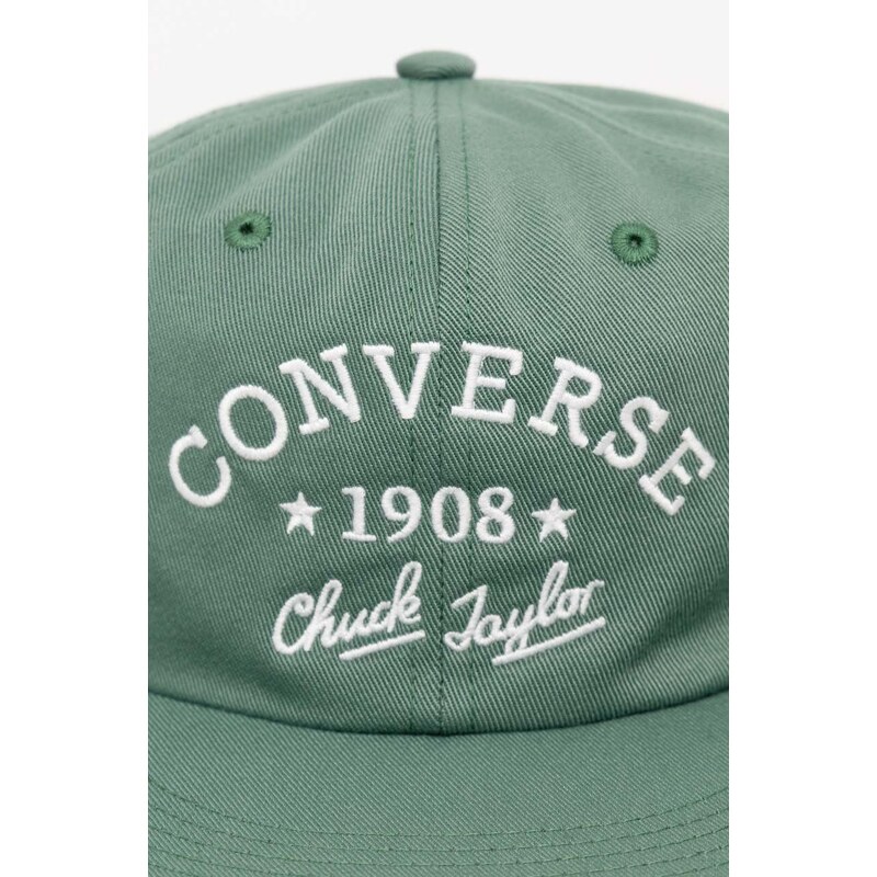 Kšiltovka Converse zelená barva, s aplikací