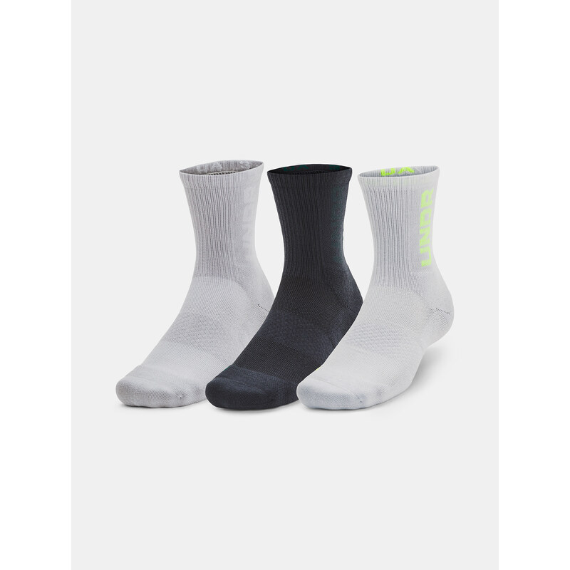 Under Armour Ponožky UA 3-Maker 3pk Mid-Crew-GRY - unisex