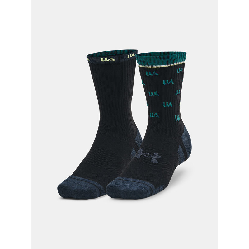 Under Armour Ponožky UA Perf Cotton Nov 2pk Mid-BLK - unisex