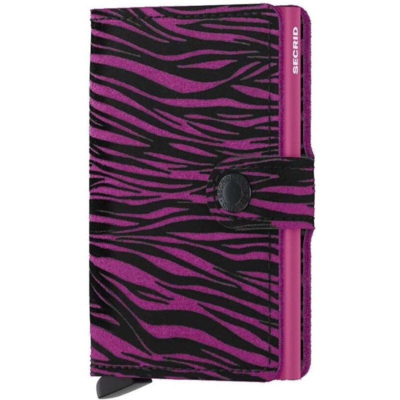 Kožená peněženka Secrid Miniwallet Zebra Fuchsia růžová barva