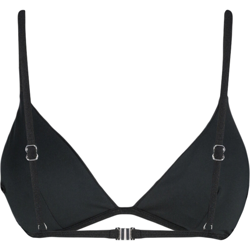 Trendyol Black Triangle Sequined Bikini Top