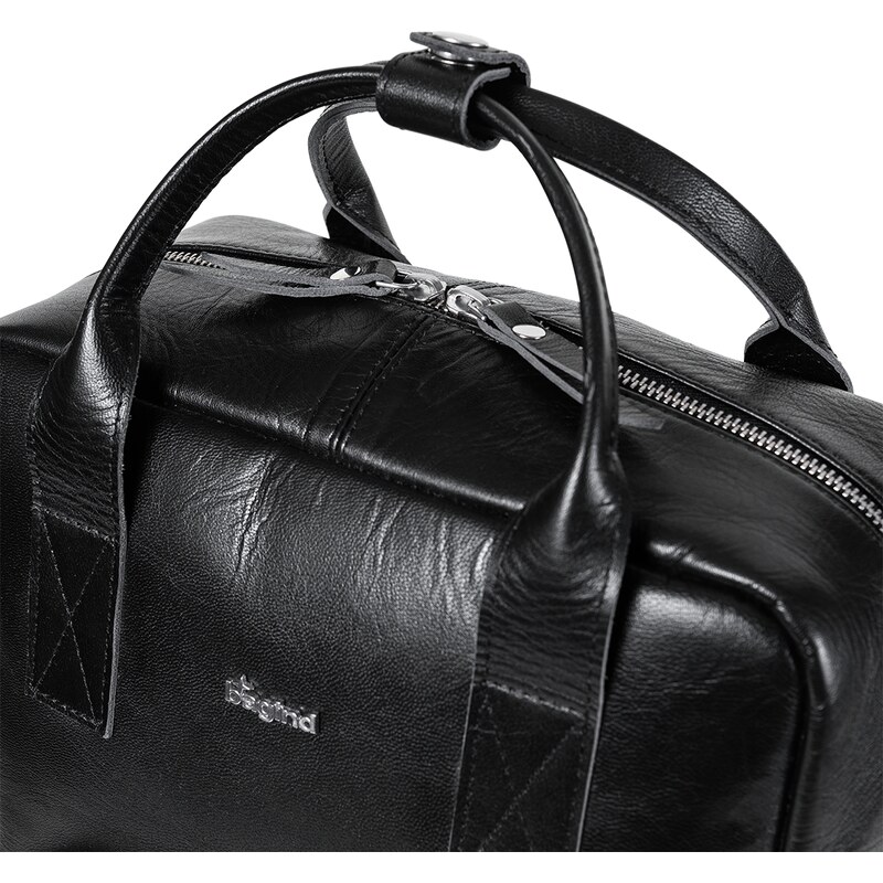 Bagind Kampus Sirius - kožený unisex batoh v elegantní černé