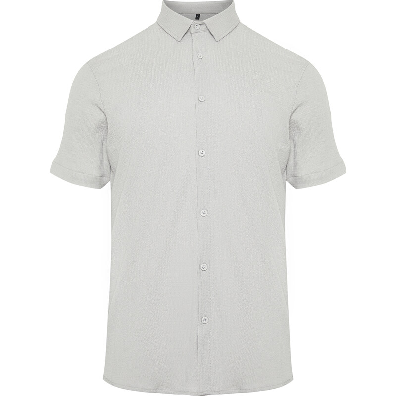 Trendyol Gray Regular Fit Short Sleeve Shirt