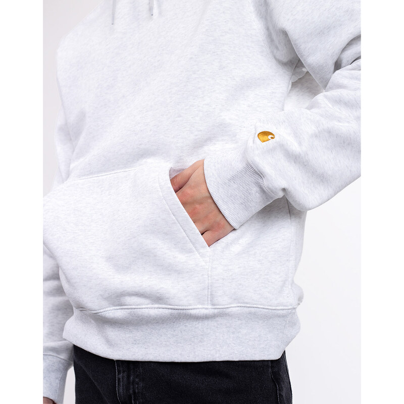 Carhartt WIP Hooded Chase Sweat Ash Heather/Gold