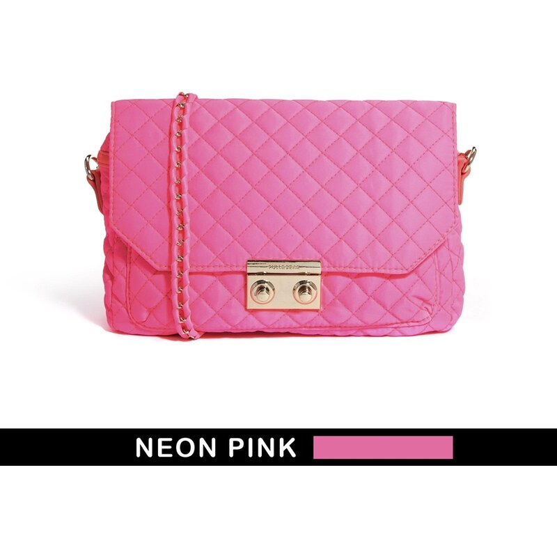 Pull&Bear Quilted Bag in Neon Pink