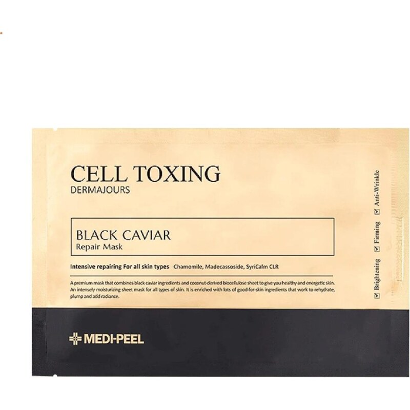 MEDI PEEL - CELL TOXING DERMAJOURS BLACK CAVIAR REPAIR MASK - Pleťová maska proti vráskám 1 ks