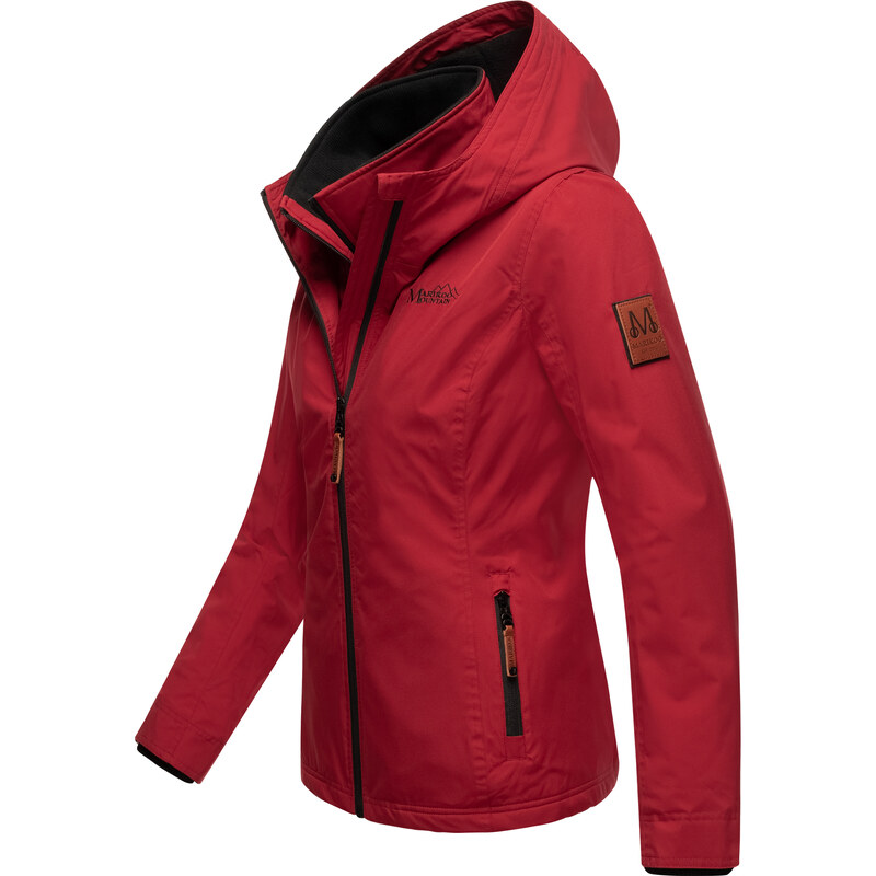 Dámská outdoorová bunda s kapucí Erdbeere Marikoo - DARK RED