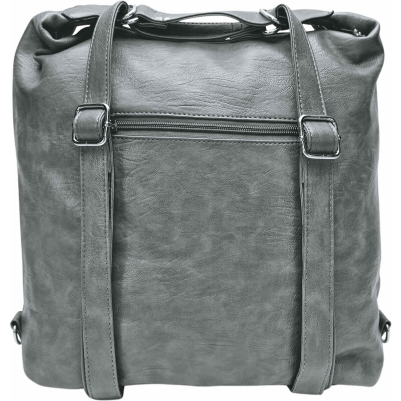 Tapple Velký středně šedý kabelko-batoh 2v1 se vzorem