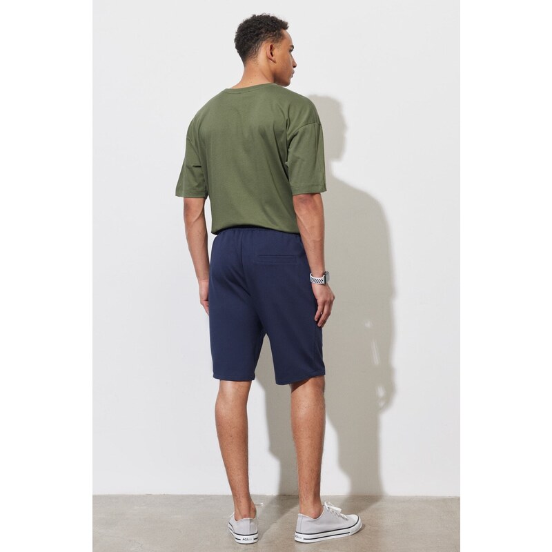 AC&Co / Altınyıldız Classics Standard Fit Regular Cut Cotton Shorts with Pockets, Stretchy Knitted