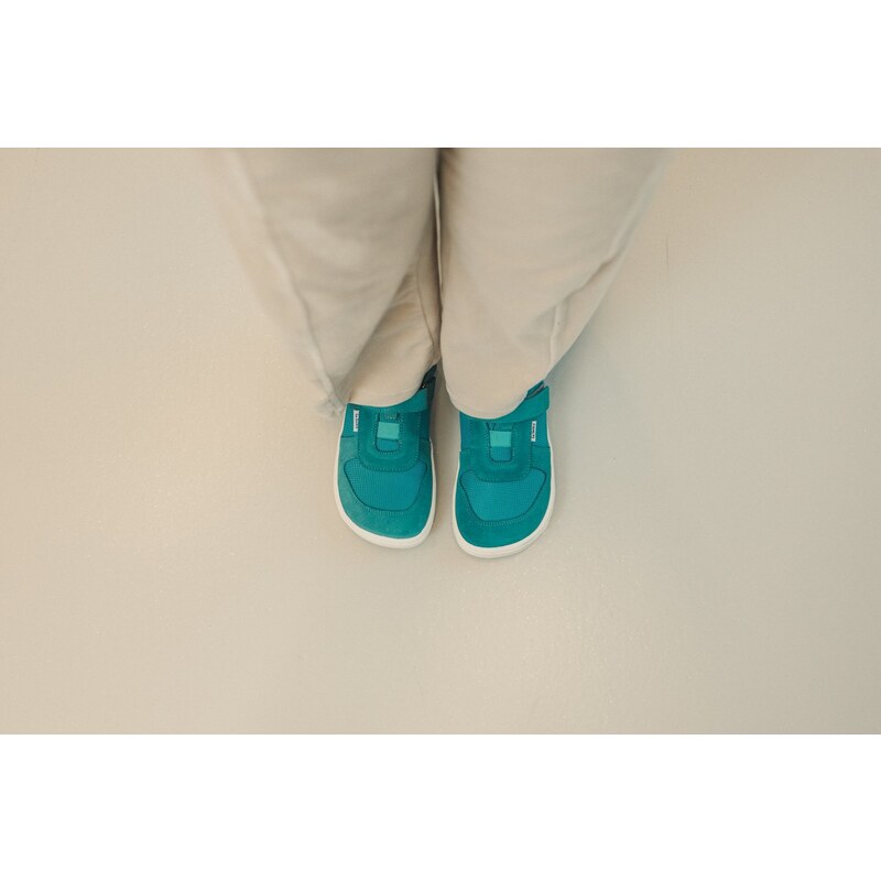 Dětské barefoot tenisky Be Lenka Joy - Turquoise & White