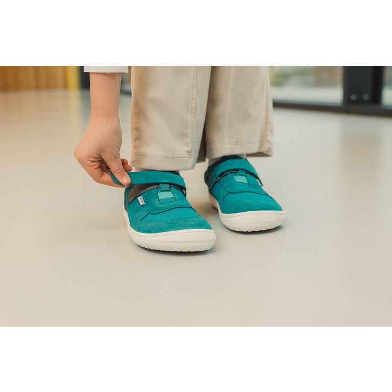 Dětské barefoot tenisky Be Lenka Joy - Turquoise & White