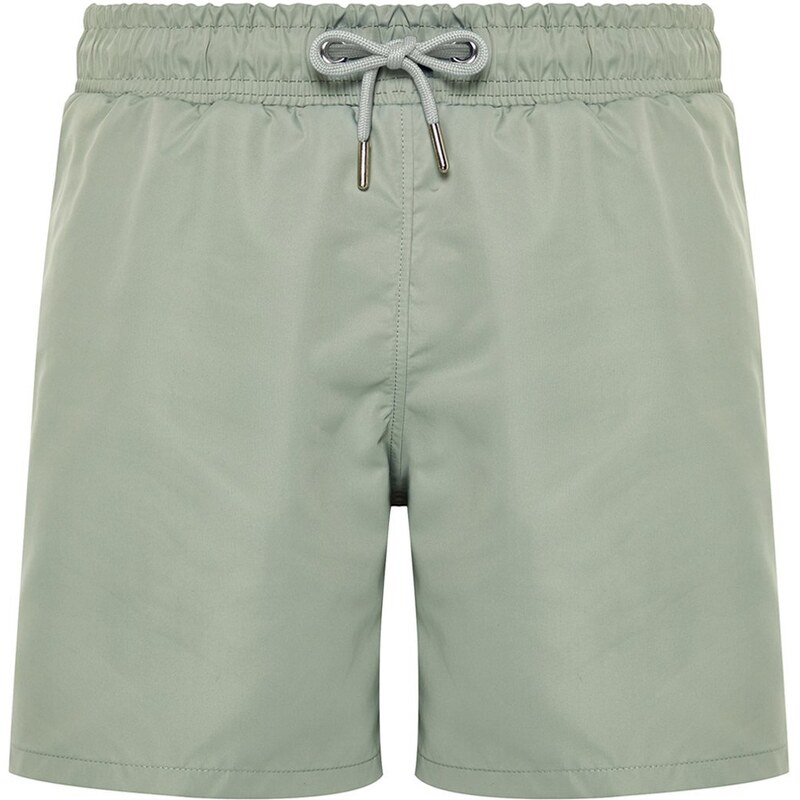 Trendyol Light Khaki Extra Short Basic Swim Shorts