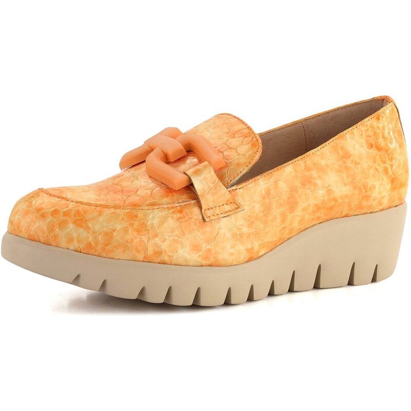 Wonders slip-on polobotky na klínku Apricot C-33311 90133134