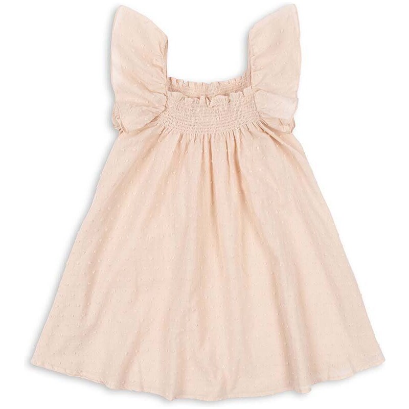 Dětské bavlněné šaty Konges Sløjd růžová barva, midi