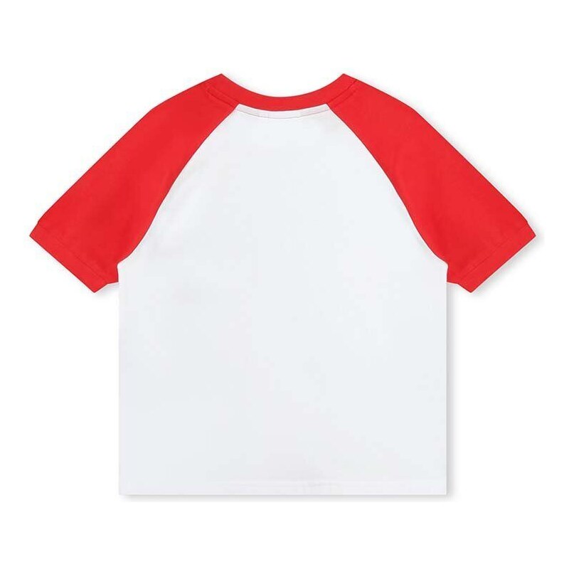 Dětské bavlněné tričko HUGO bílá barva