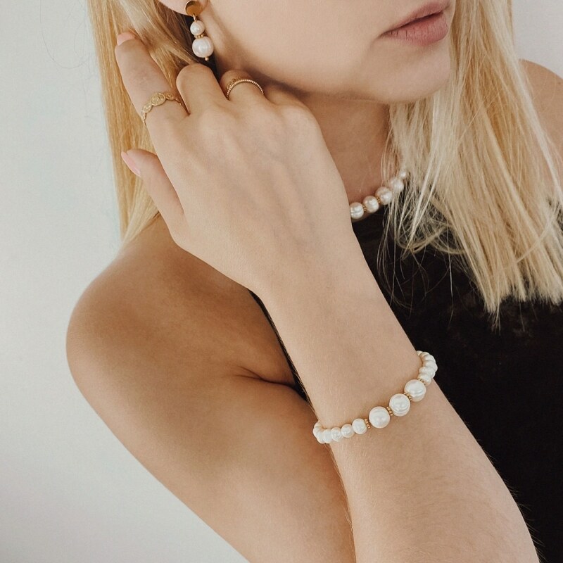 AlexBijoux.cz Inspirace 118 - Dámský perlový set šperků Debora Gold 105131849