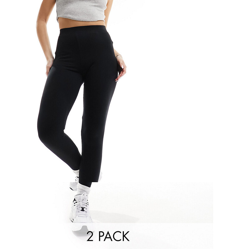 ONLY 2 pack leggings in black 91861133