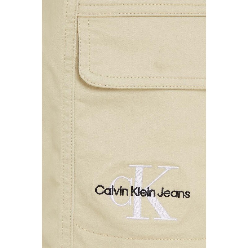 Dětské kraťasy Calvin Klein Jeans žlutá barva
