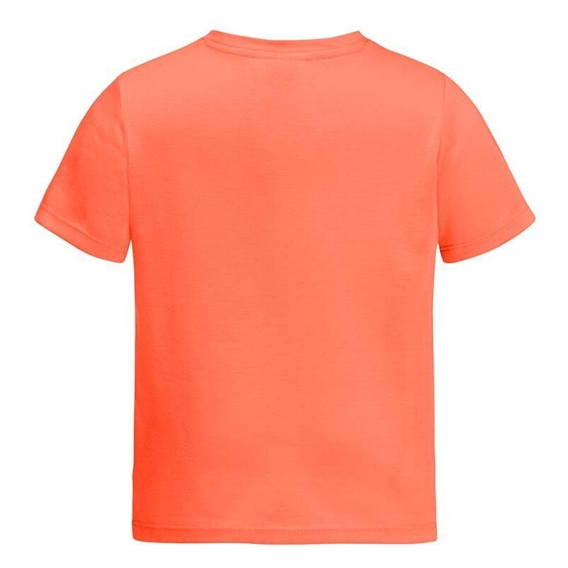 Dětské tričko Jack Wolfskin SMILEYWORLD CAMP oranžová barva, s potiskem